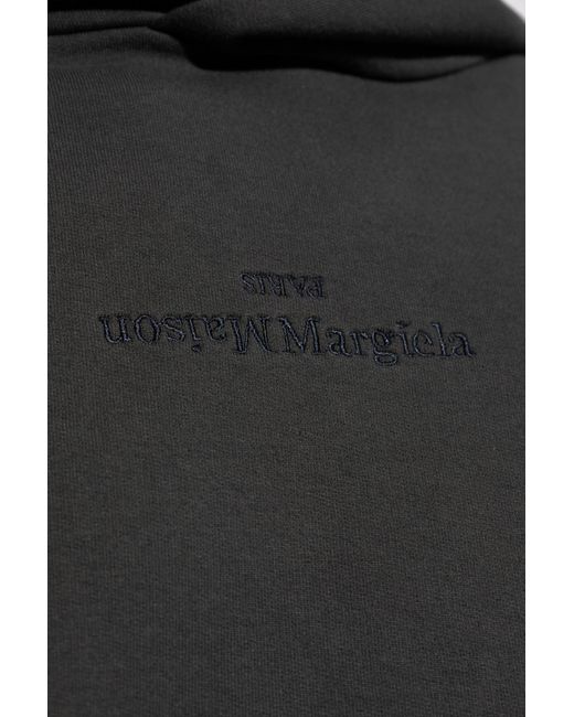 Maison Margiela Black Hoodie With Logo for men