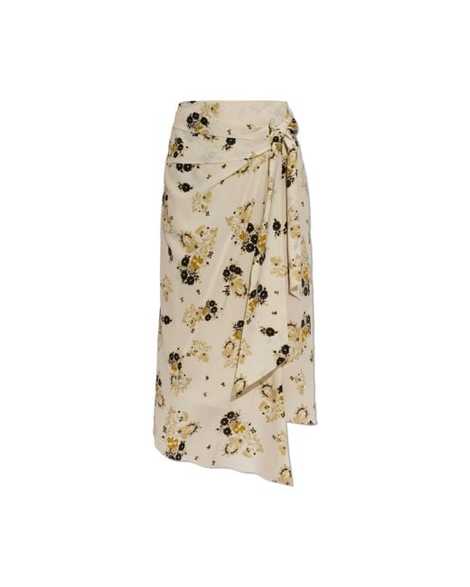 Isabel Marant Natural Silk Skirt "Faniry"