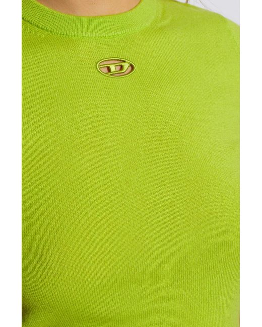 DIESEL Green M-Arga Wool Sweater