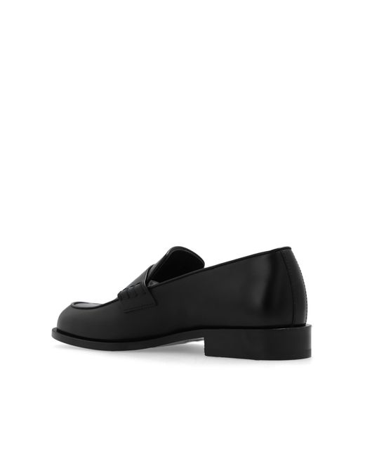Giorgio Armani Black Leather Loafers, for men