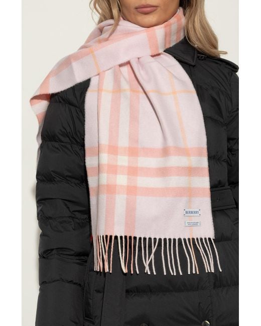 Burberry Pink Cashmere Scarf