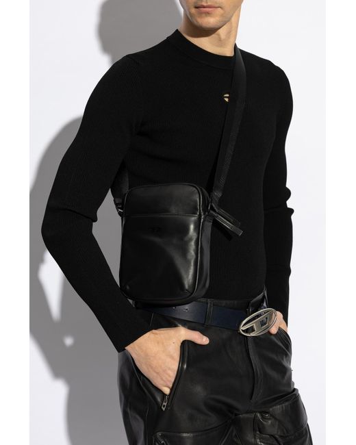 DIESEL Black Shoulder Bag Rave for men
