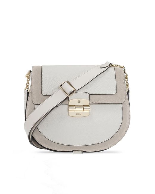 Furla Leather 2 Small' Shoulder Bag in Grey (Gray) Lyst