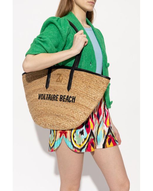 Zadig & Voltaire Leather Beach Shopper Bag in Beige (Natural) Lyst UK