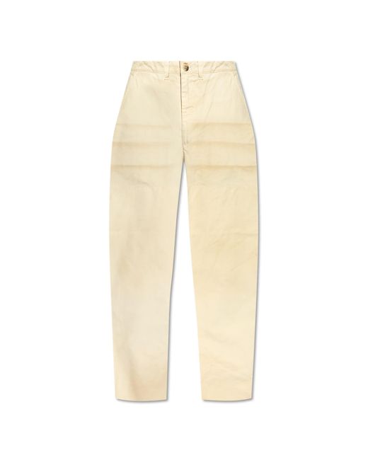 Golden Goose Deluxe Brand Natural Trousers With Pockets, for men