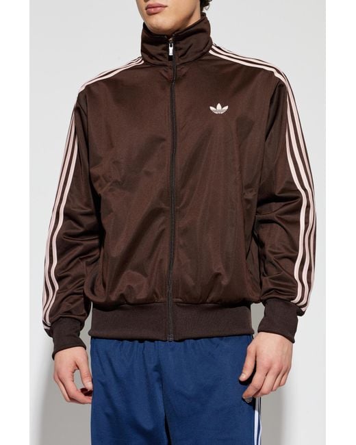 Adidas Originals Brown Sweatshirt With A Stand-Up Collar for men