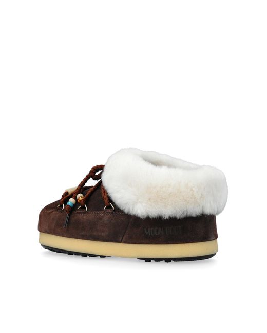 Moon Boot Black Snow Boots Mb Evx Mule Suede Beads