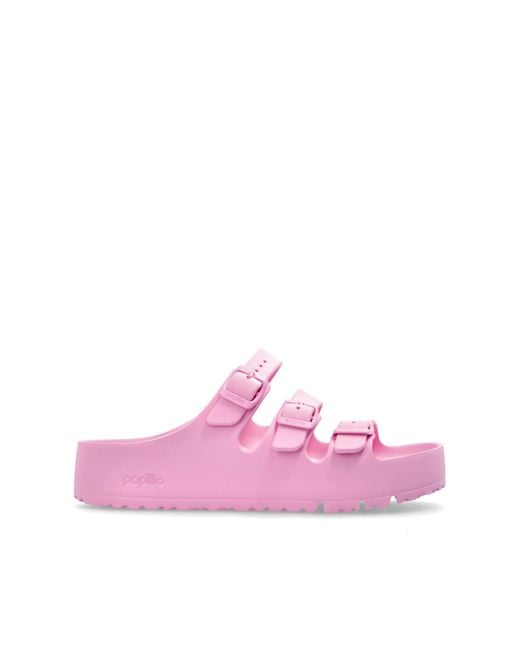 Birkenstock Pink Platform Flip-Flops "Florida Iii"