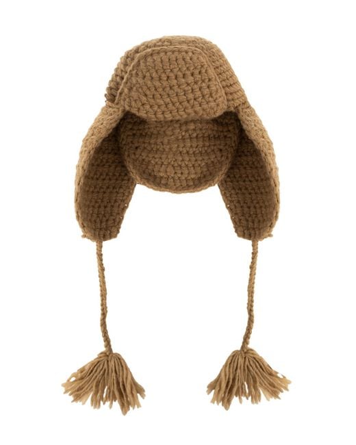 Etro Natural Wool Hat With Earflaps
