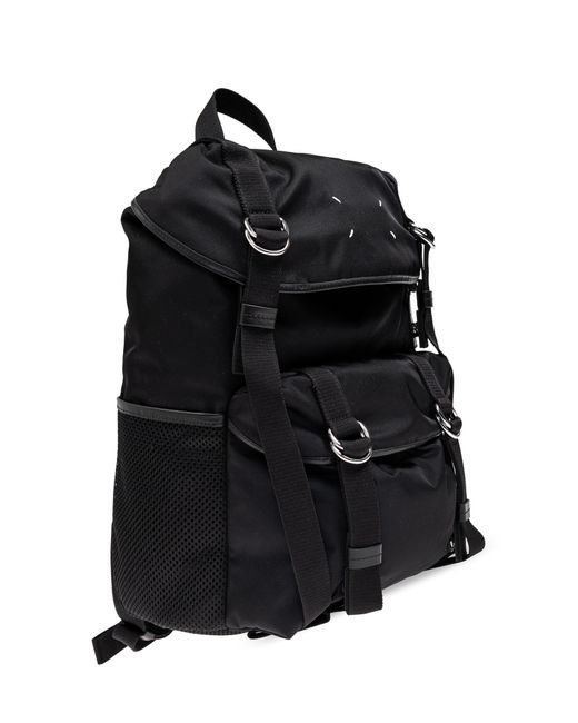 Maison Margiela Black Backpack With Logo