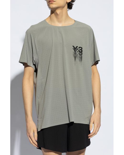 Y-3 Gray T-shirt Z Logo, for men