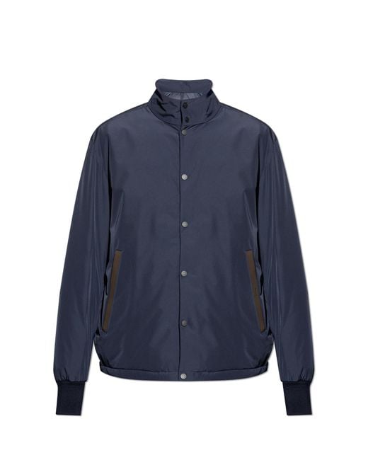 Moncler Blue Down Jacket "Lanques" for men
