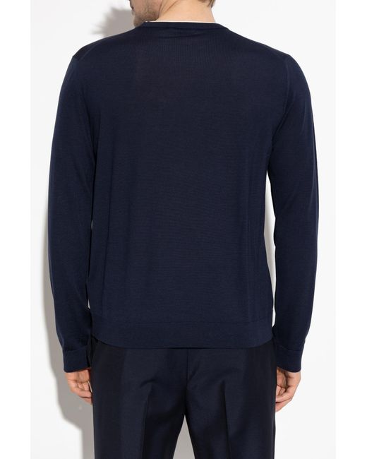 Versace Blue Single-Vent Blazer for men