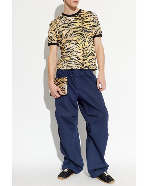 KENZO Yellow Patterned T-Shirt for men