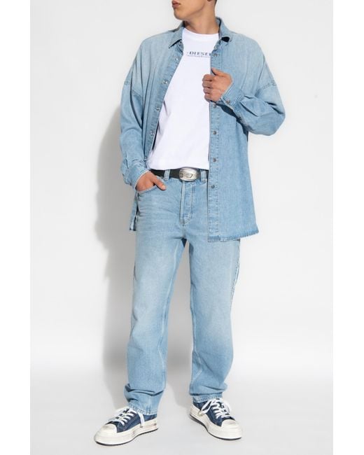 DIESEL Blue ‘2010 D-Macs’ Loose-Fitting Jeans for men