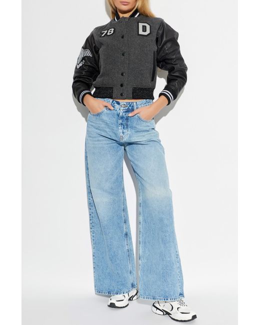 DIESEL Black Short 'L-Real' Bomber Jacket