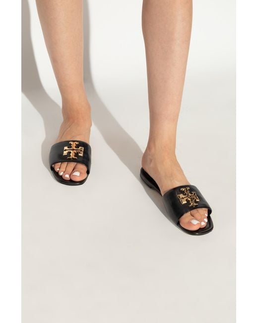 Tory Burch White Eleanor Slides