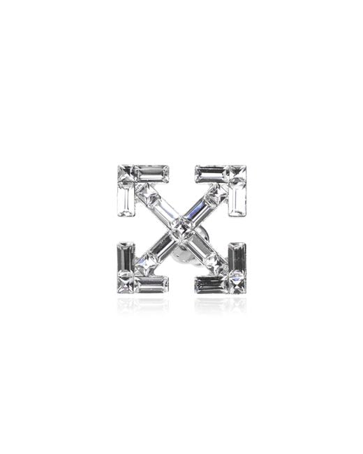 Off-White c/o Virgil Abloh Metallic Single Earring With Shimmering Crystals for men