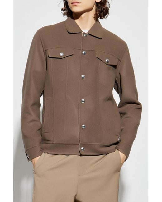 Eleventy Brown Wool Jacket for men