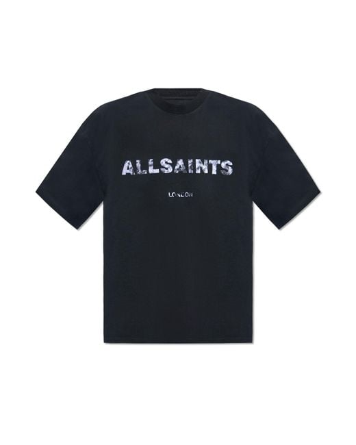 AllSaints Blue 'flocker' T-shirt, for men
