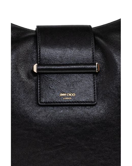 Jimmy Choo Black Shoulder Bag 'Bar Medium'