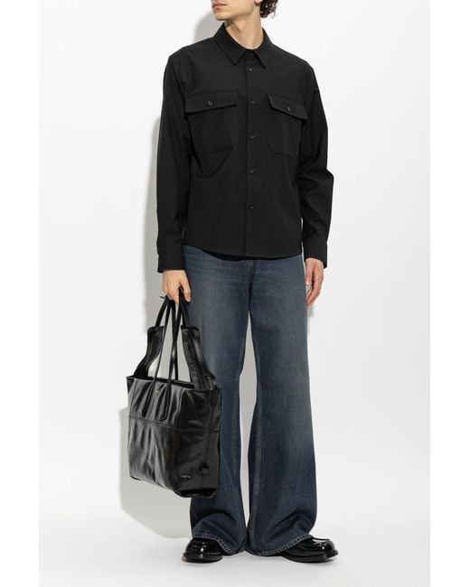 Courreges Blue Wide-Leg Jeans for men