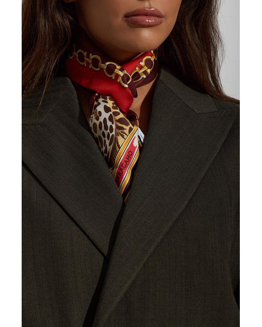 Ferragamo Black Silk Scarf
