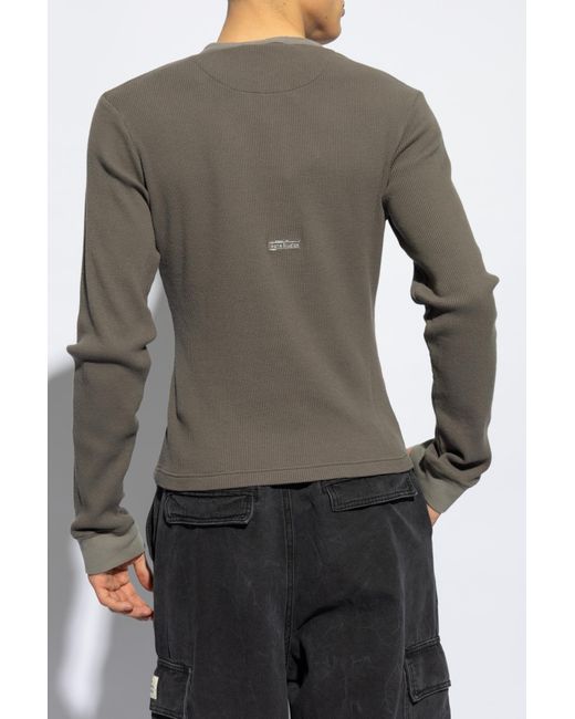 Acne Gray Long-sleeved T-shirt, for men