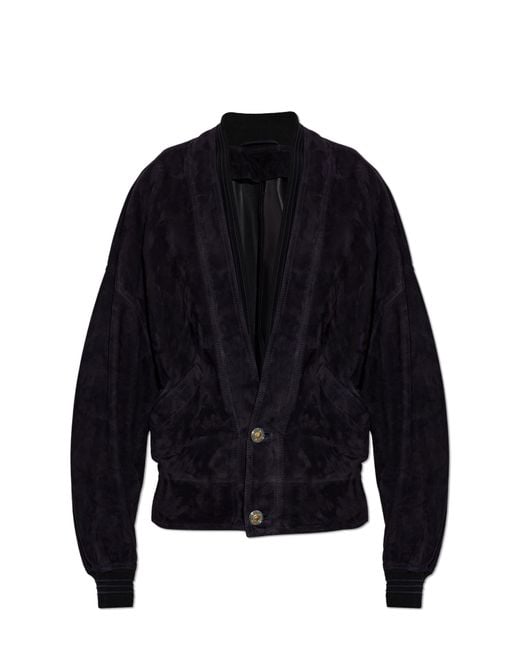 Versace Blue Suede Jacket for men