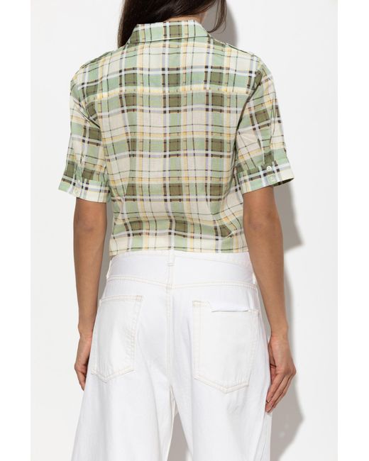 FRAME Green Checked Pattern Shirt