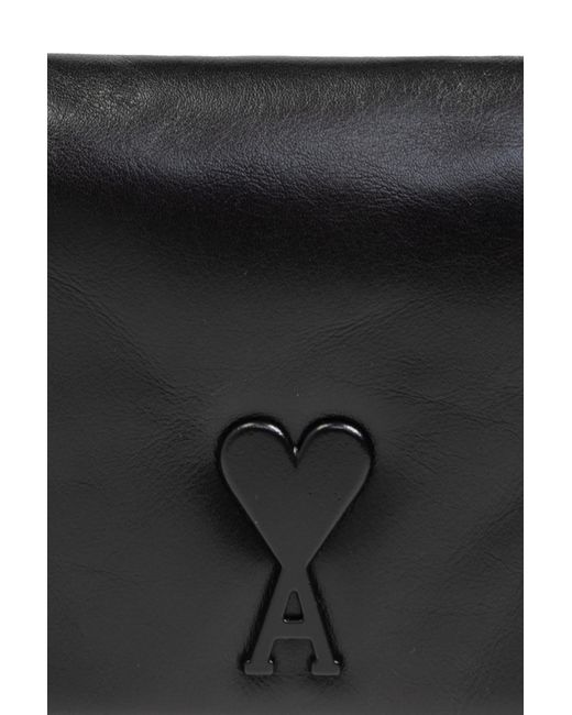 AMI Black Shoulder Bag for men