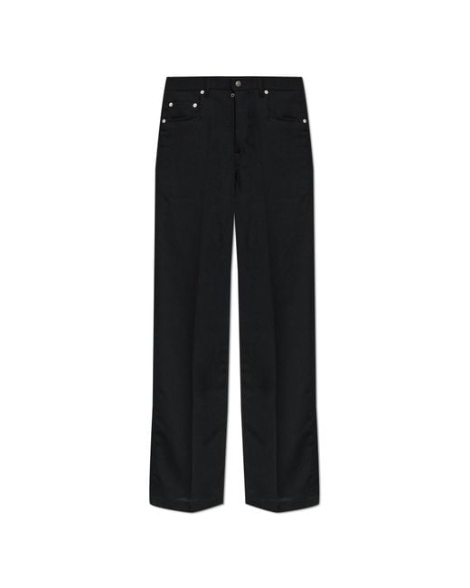 Rick Owens Black Wool Trousers