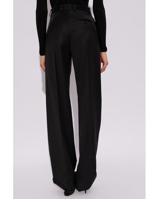 Balenciaga Black Pleat-front Trousers,
