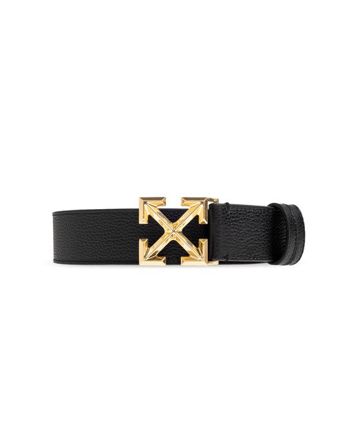 Off-White c/o Virgil Abloh Black Leather Belt for men