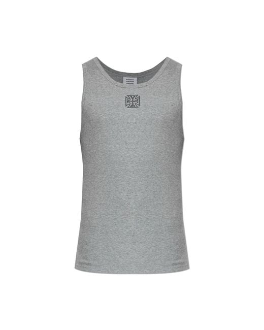 Vetements Gray Sleeveless T-Shirt for men