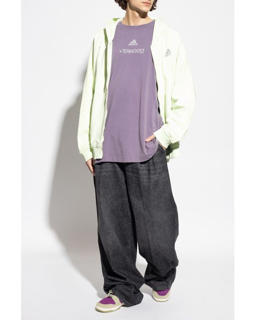 Adidas Originals Purple Long-Sleeve T-Shirt for men