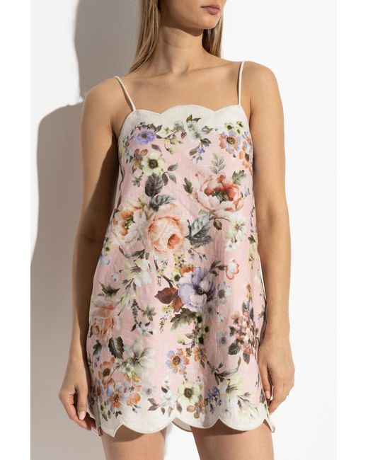 Zimmermann White Skirt With Floral Pattern,