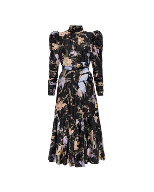 Zimmermann Black Silk Dress Eden