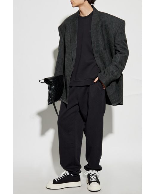 Acne Blue Sweatpants With Logo for men