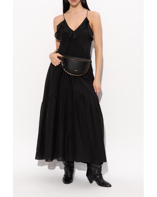 Isabel Marant Black 'Dalby' Leather Heeled Ankle Boots