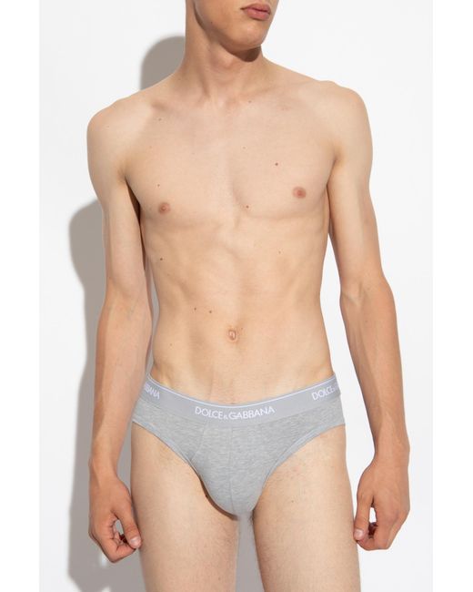 Dolce & Gabbana Gray Briefs 2-pack for men