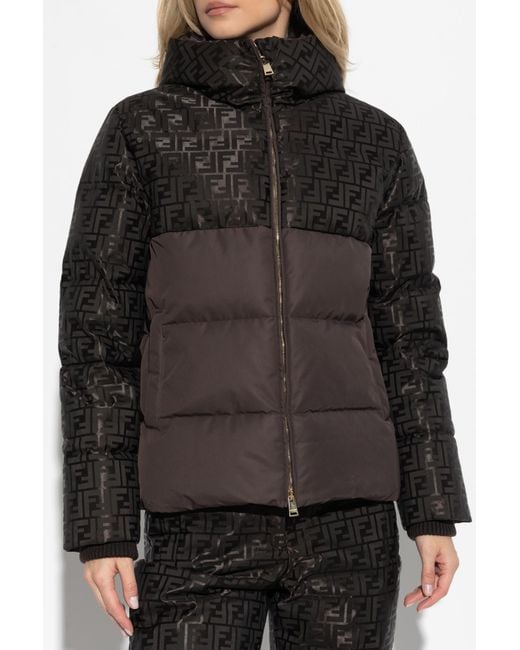 Fendi Black Down Jacket With Hood