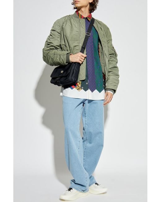 Moschino Green Bomber Jacket for men