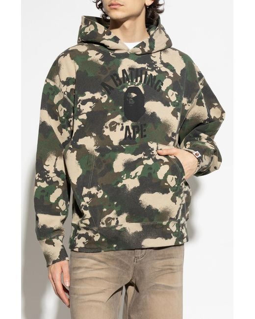 A Bathing Ape Green Sweatshirt With Logo for men
