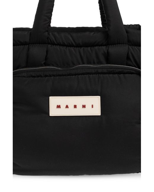Marni Black Bag With Logo Patch for men