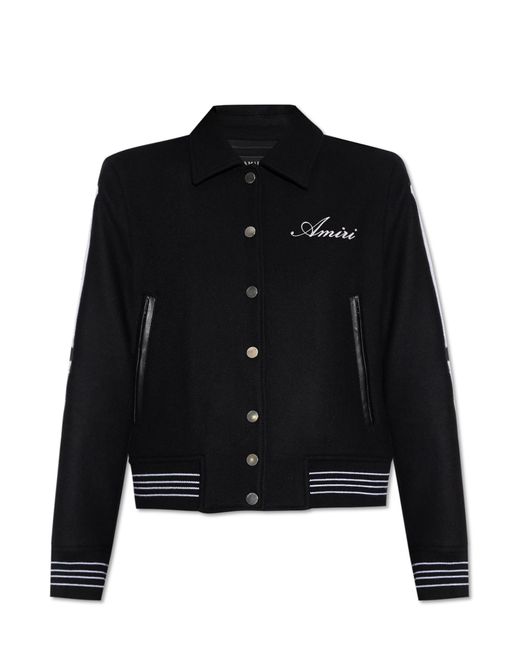 Amiri Black Jacket With Logo