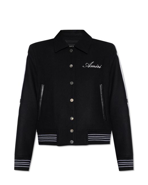 Amiri Black Jacket With Logo