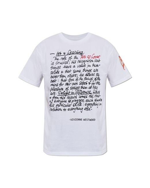 Vivienne Westwood White T-Shirt 'Art Heart'