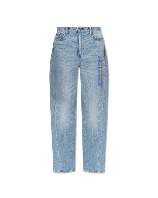 Alexander Wang Blue Jeans With Printed Logo
