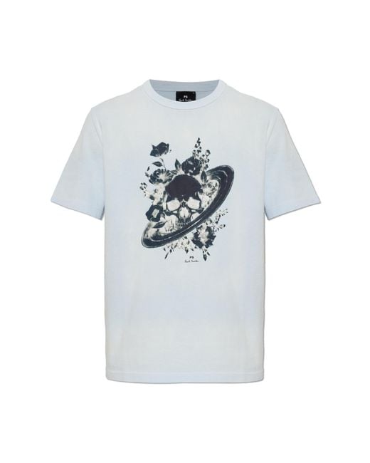 Paul Smith Gray T-Shirt With Print for men